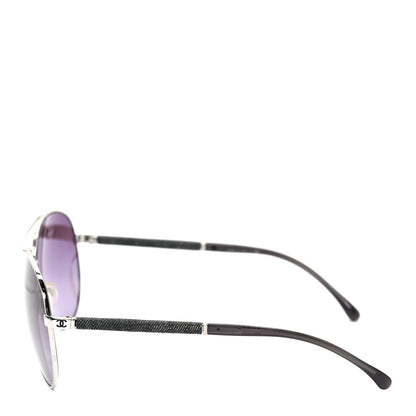 Chanel Denim CC Aviator Sunglasses 4185 Purple 3 of 6