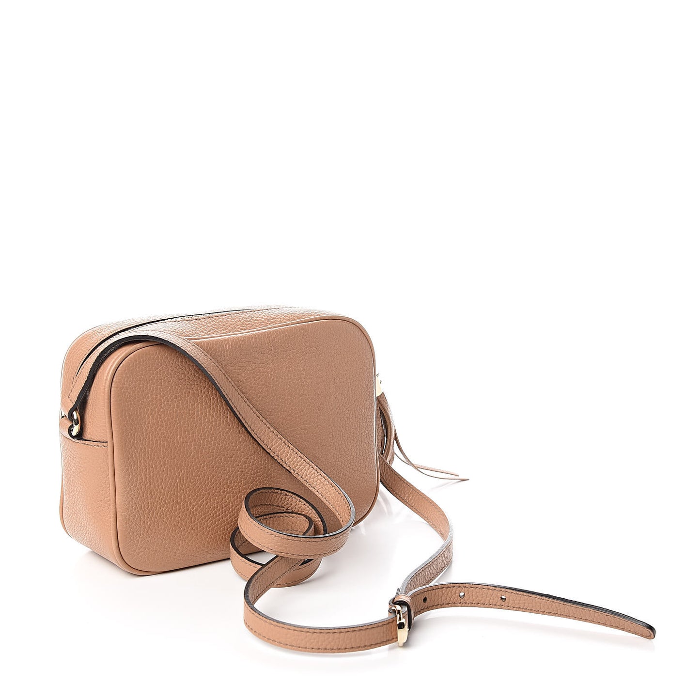 Pebbled Calfskin Small Soho Disco Bag Rose Beige