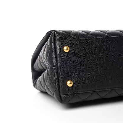 Chanel Caviar Quilted Small Coco Handle Flap Black 6 of 11
