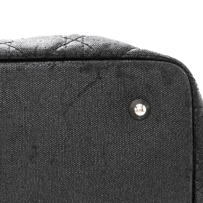 Christian Dior Coated Canvas Cannage Medium Panarea Tote Black 17 of 18