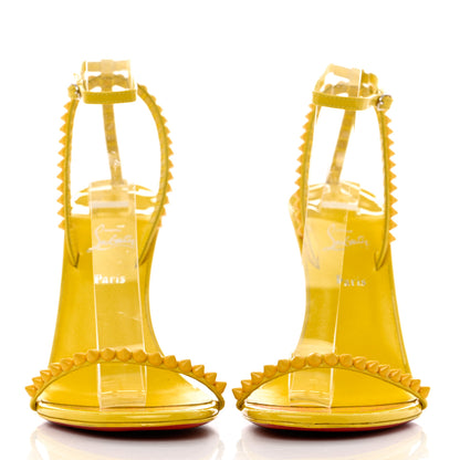Christian Louboutin Patent Calfskin So Me 100 Sandals 37.5 Yellow 2 of 8