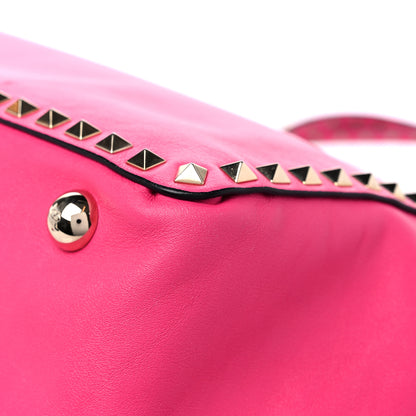 Valentino Garavani Vitello Medium Rockstud All Over Tote Pop Fuxia 12 of 12