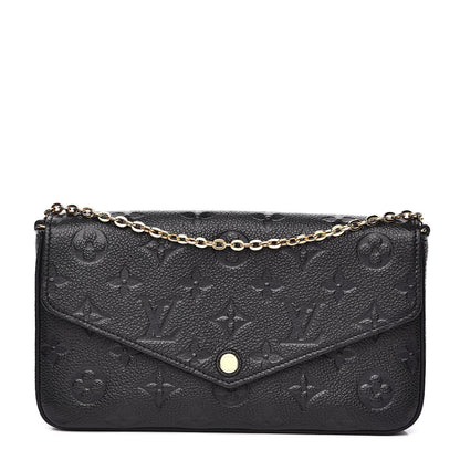 Louis Vuitton Empreinte Pochette Felicie Chain Wallet Black 1 of 13