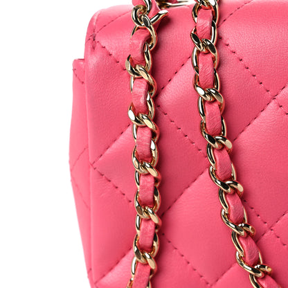 Chanel Lambskin Quilted Extra Mini V For Victory Flap Pink 18 of 18
