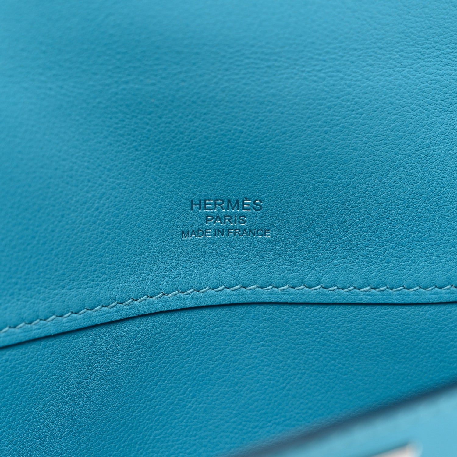 Hermes Swift Kelly Cut Clutch Pochette Bleu Paradis 6 of 8