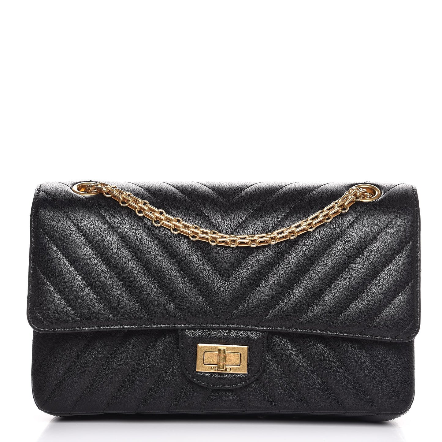 Sheepskin Chevron Quilted 2.55 Reissue 225 Flap Black