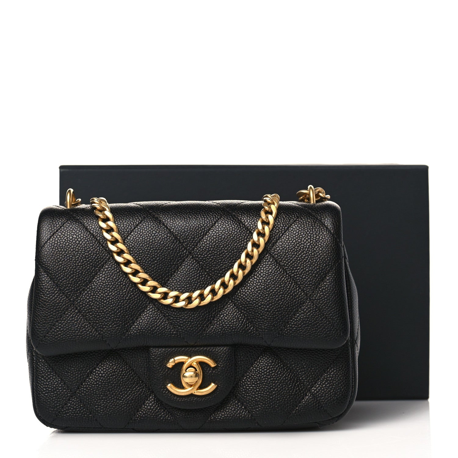 Chanel Caviar Quilted Mini Sweetheart Rectangular Flap Black 9 of 9