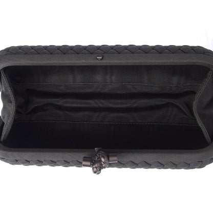 Bottega Veneta Silk Faille Intrecciato Knot Clutch Grey 5 of 6