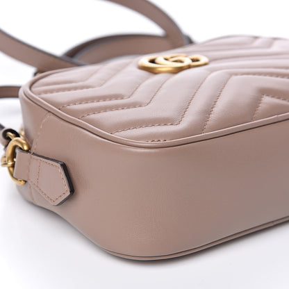 Gucci Calfskin Matelasse Mini GG Marmont Chain Shoulder Bag Porcelain Rose 8 of 10