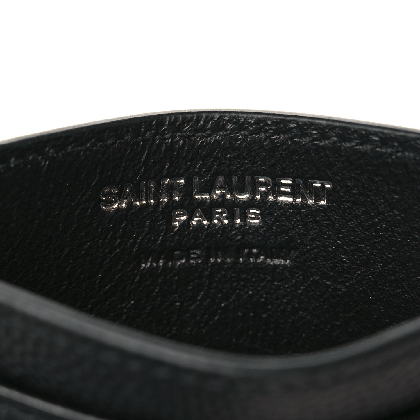 Grain De Poudre Matelasse Chevron Monogram Credit Card Case Black