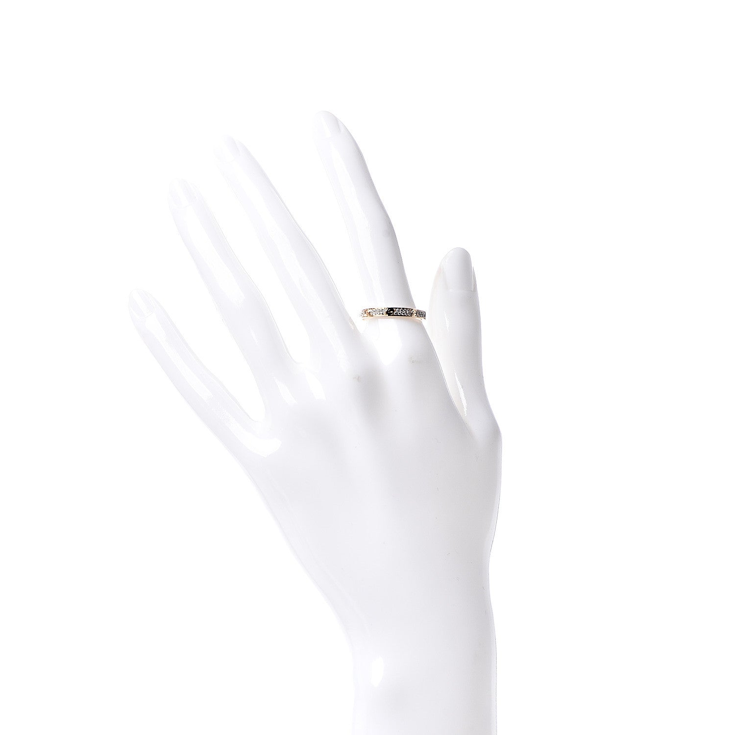 Cartier 18K Yellow Gold Diamond 2.6mm LOVE Paved Band Ring 55 7.25 2 of 6