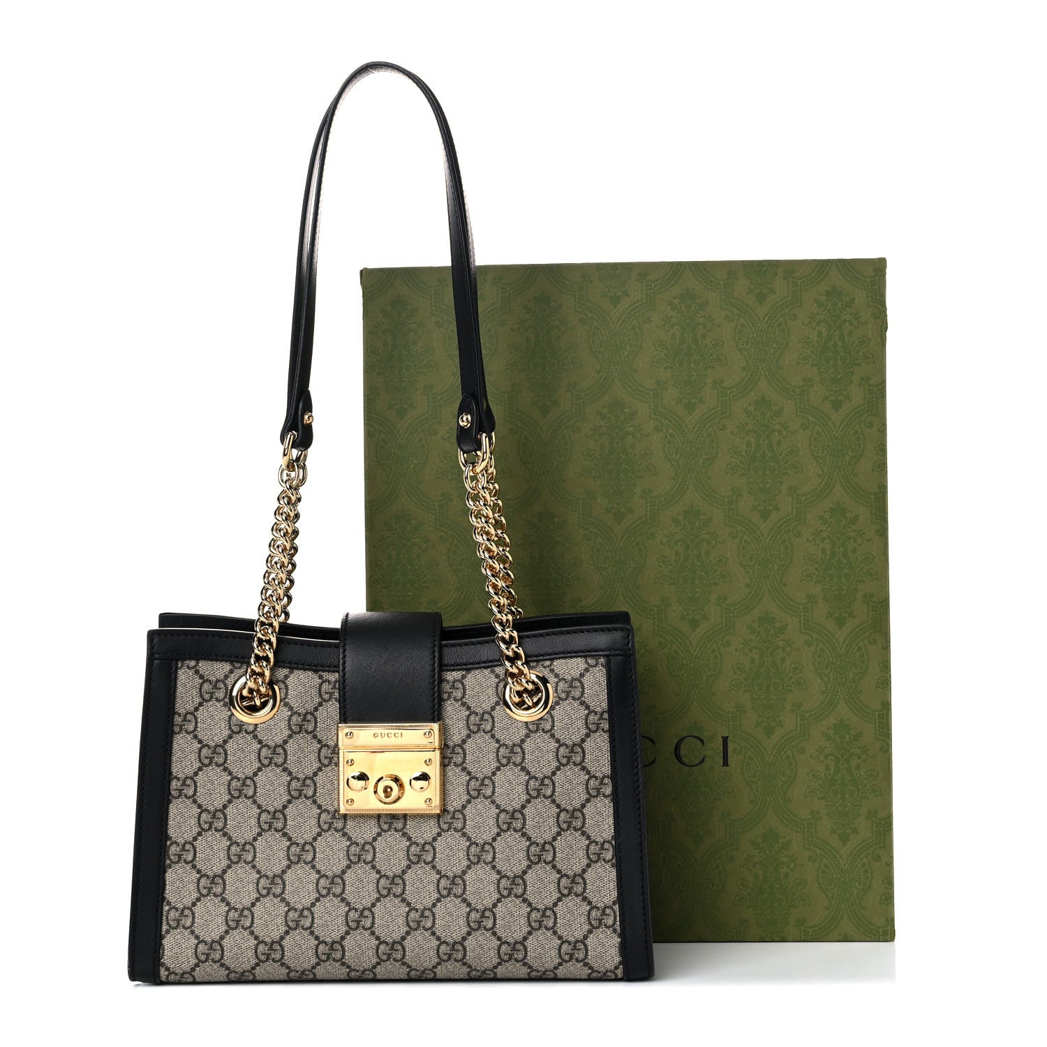 Gucci GG Supreme Monogram Small Padlock Tote Black 17 of 17