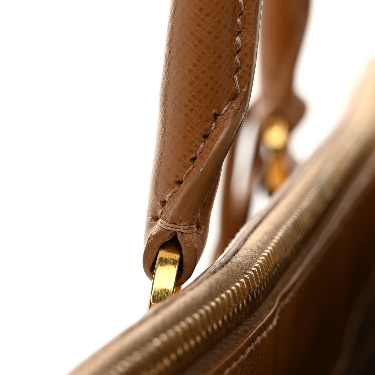 Saffiano Large Galleria Double Zip Tote Caramel