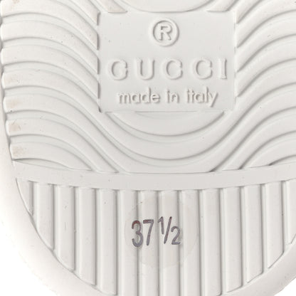 Gucci Calfskin Ayers Web Blind For Love Embroidered Womens Ace Sneakers 37.5 White 8 of 11