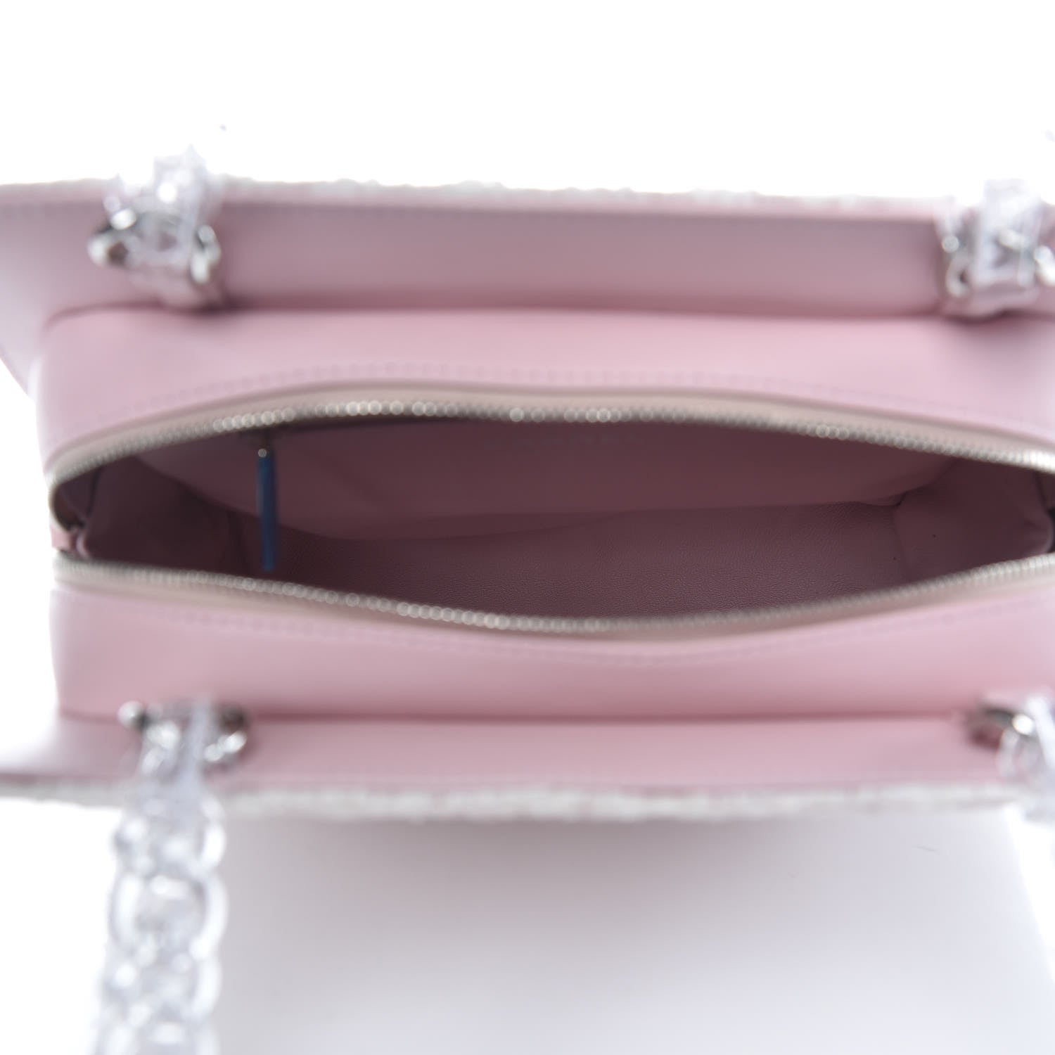 Chanel Tweed Zip Tote Pink White 5 of 12
