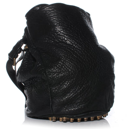 Alexander Wang Leather Diego Bucket Bag w Antique Brass Hardware Black 3 of 6