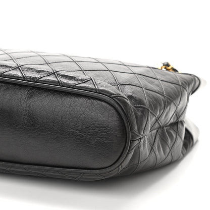 Chanel Lambskin Stitched Shopper Tote Black 4 of 10