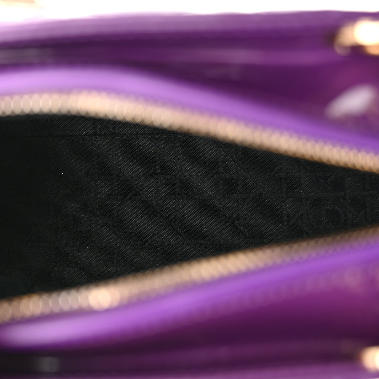 Patent Cannage Medium Lady Dior Purple
