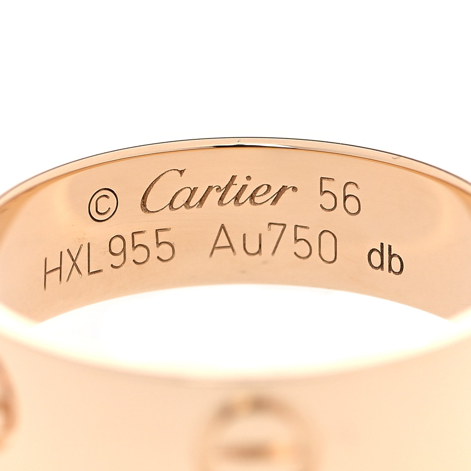 Cartier 18K Yellow Gold 5.5mm LOVE Ring 56 7.5 4 of 5