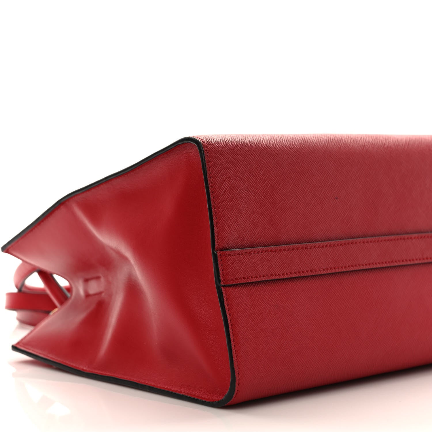 Prada Saffiano Soft Calfskin Tote Fuoco 6 of 7