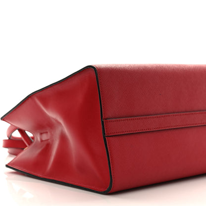 Prada Saffiano Soft Calfskin Tote Fuoco 6 of 7