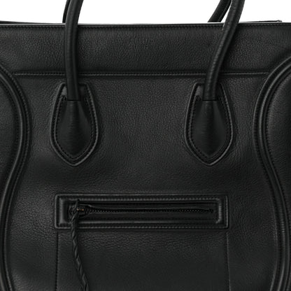 Celine Grained Calfskin Medium Phantom Luggage Black 9 of 14