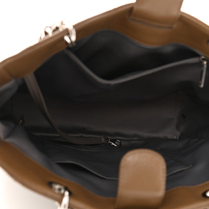 Chanel Caviar Quilted Vertical Grand Shopping Tote GST Dark Beige 5 of 11