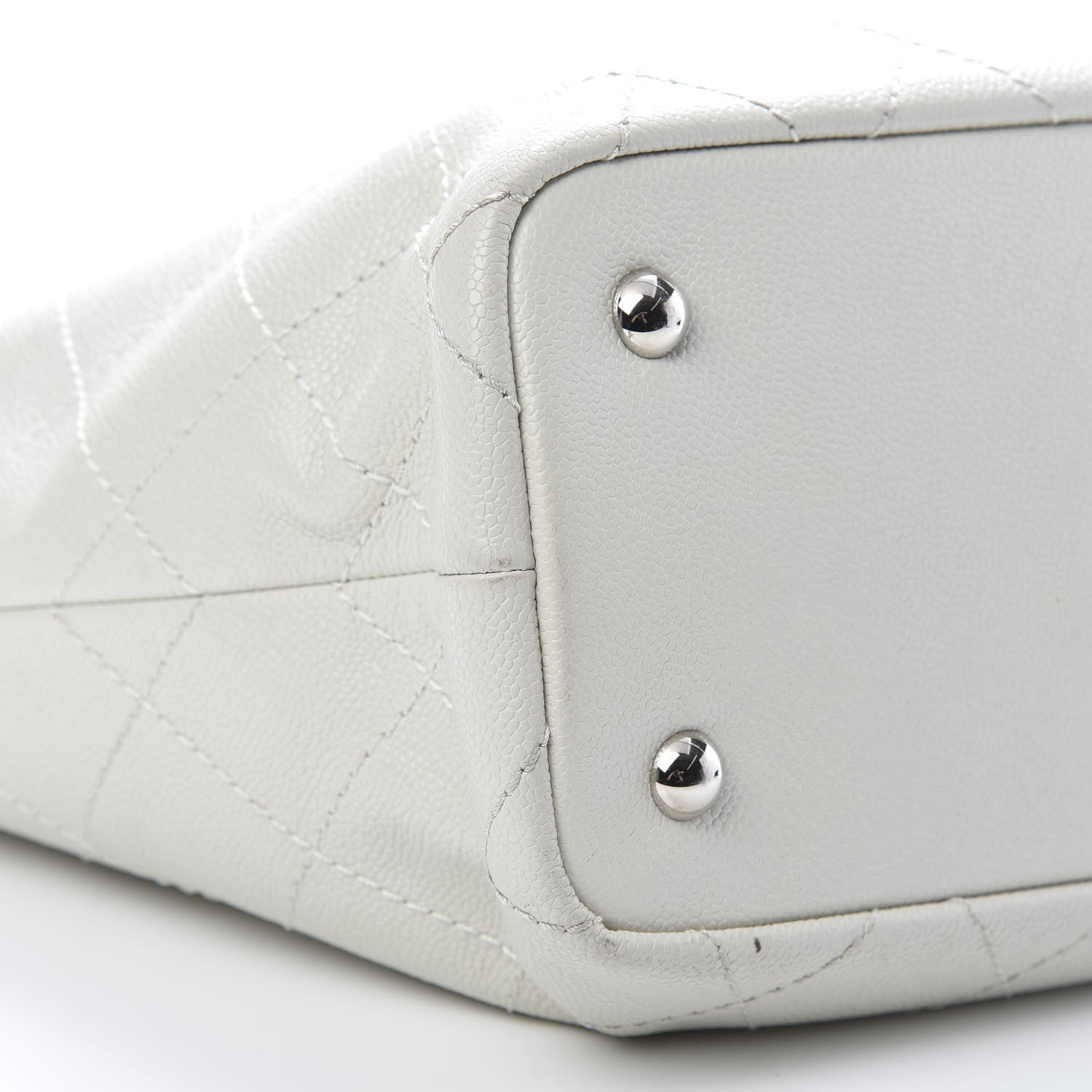 Chanel Grained Calfskin Shopping Fever Tote White 10 of 16