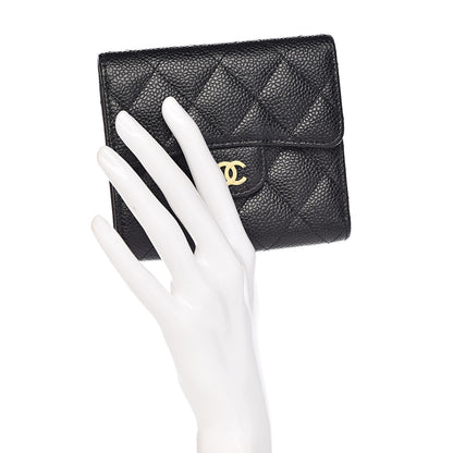 Chanel Caviar Quilted Compact Flap Wallet Black 2 of 7