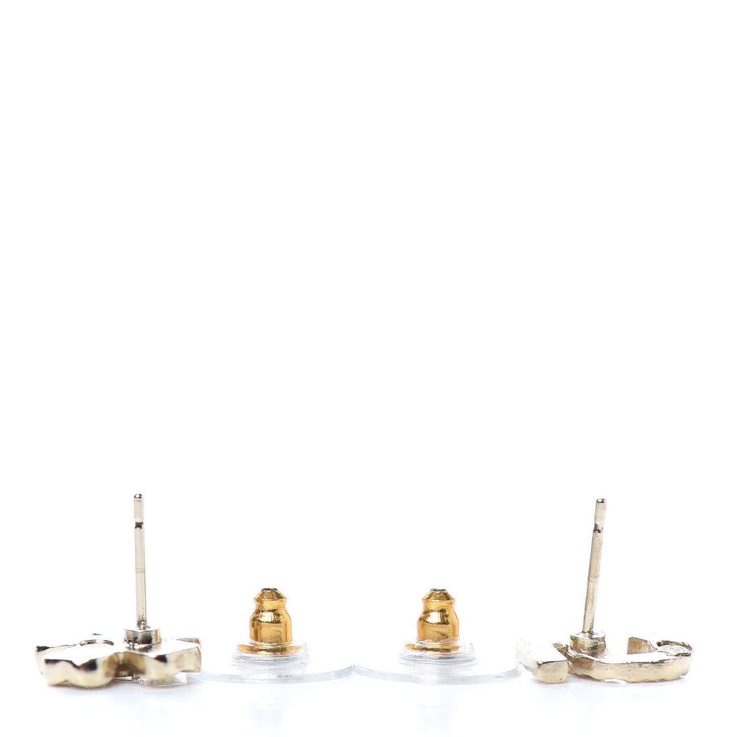 No 5 Clover CC Earrings Gold