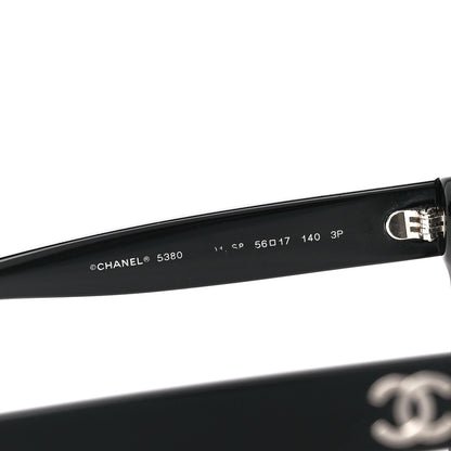 Chanel Acetate Polarized Square CC Sunglasses 5380 Black 5 of 8