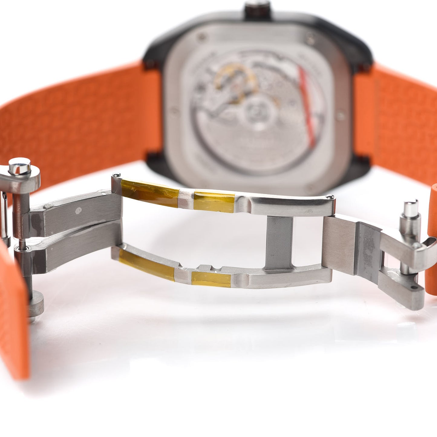DLC Coated Titanium Rubber 39mm H08 Automatic Watch Orange