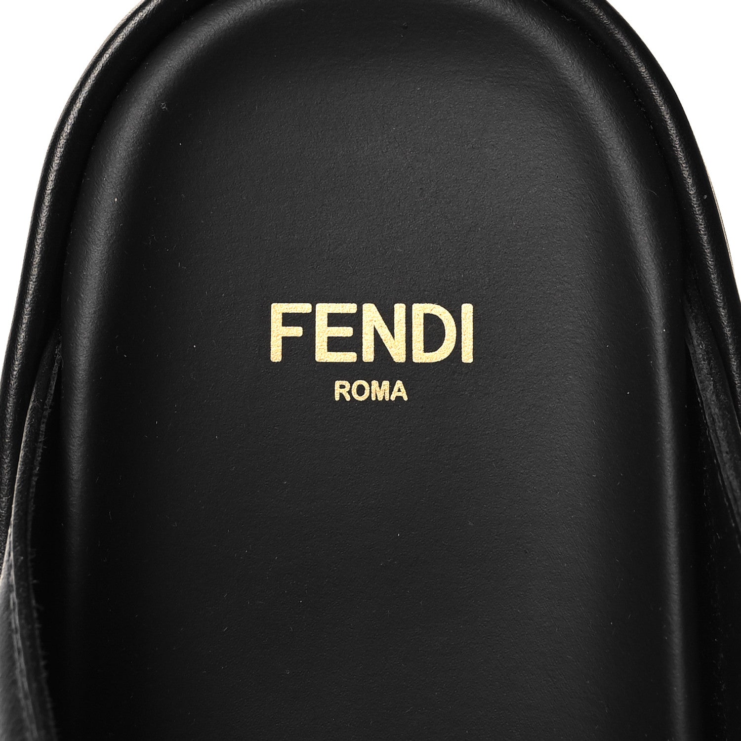 Fendi Vitello Womens Fendigraphy Slide Sandals 36 Black 9 of 9