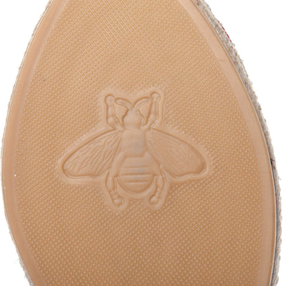 Gucci Canvas Sylvie Stripe Logo Womens Espadrilles 34.5 Mystic White Hibiscus Red Maritime 10 of 12