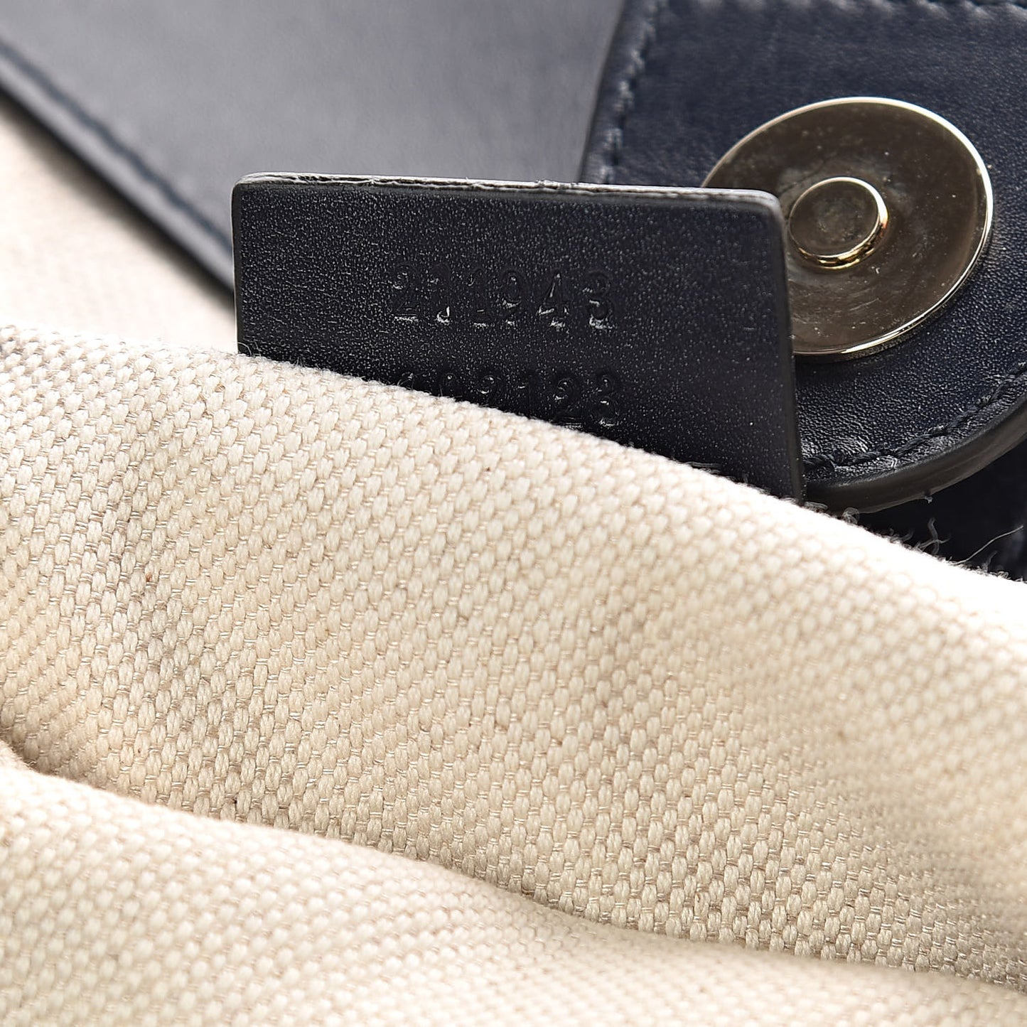 Monogram Calfskin Large Sukey Tote Beige Blue