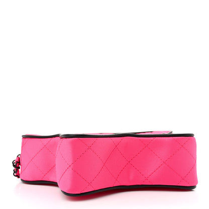 Chanel Satin Quilted Walk Of Fame Star Bag Fuchsia Black 4 of 11