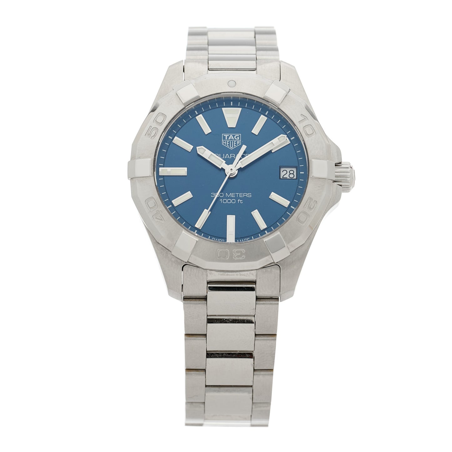 Stainless Steel 32mm Aquaracer Lady Quartz Watch Blue WBD1312