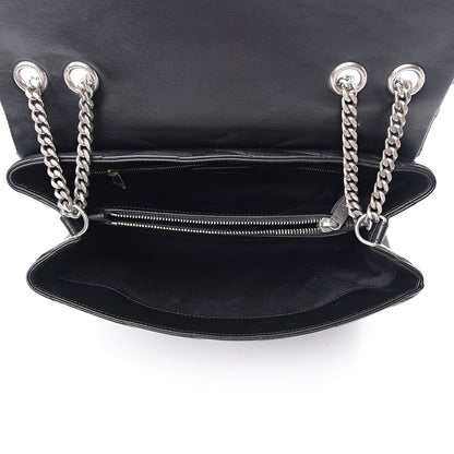 Saint Laurent Calfskin Y Quilted Monogram Medium Loulou Chain Satchel Black 5 of 12