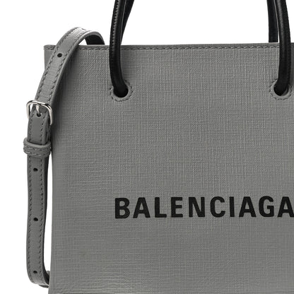 Balenciaga Calfskin Logo XXS Shopping Tote Gris Fossile 7 of 9