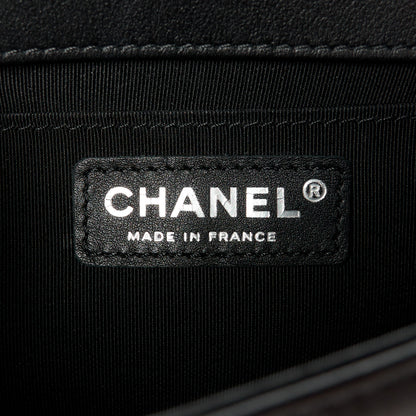 Chanel Lambskin Chevron Quilted Medium Boy Flap Black 6 of 10