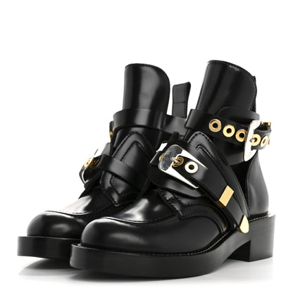 Balenciaga Brushed Calfskin Ceinture Ankle Boots 35.5 Black 4 of 8