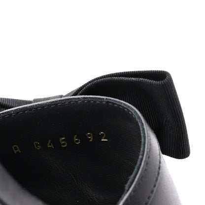 Chanel Lambskin Grosgrain CC Bow Mules 37 Black 9 of 10