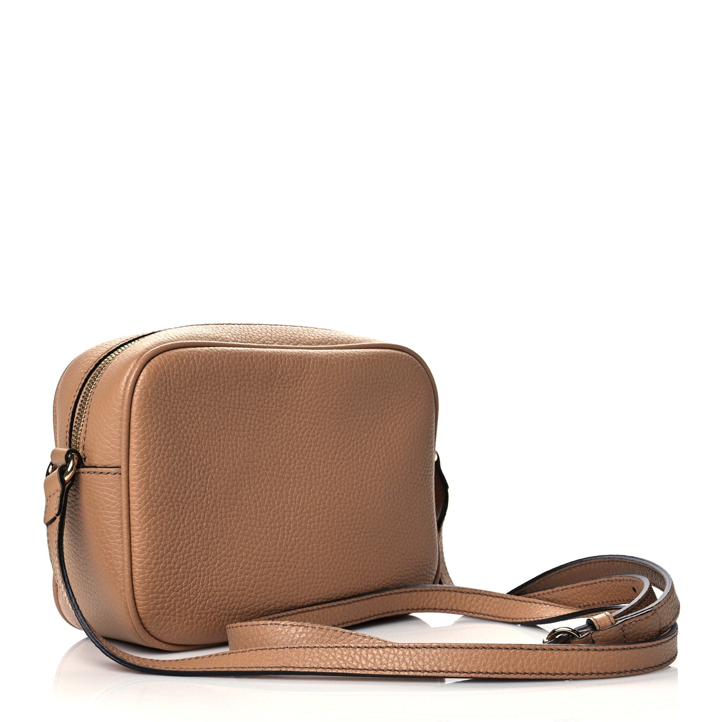 Pebbled Calfskin Small Soho Disco Bag Camelia