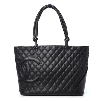Chanel Calfskin Quilted Large Cambon Tote Black 1 of 14