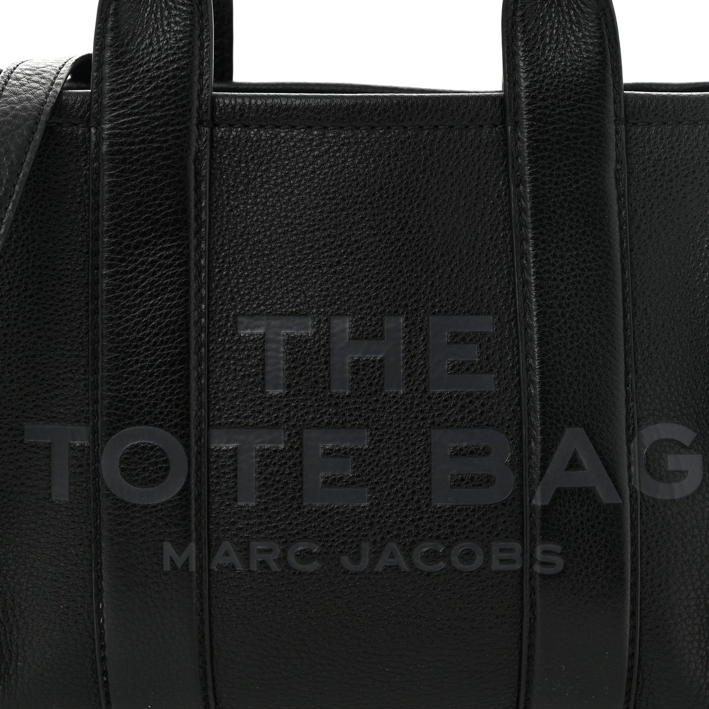 Grained Calfskin Small The Tote Bag Black