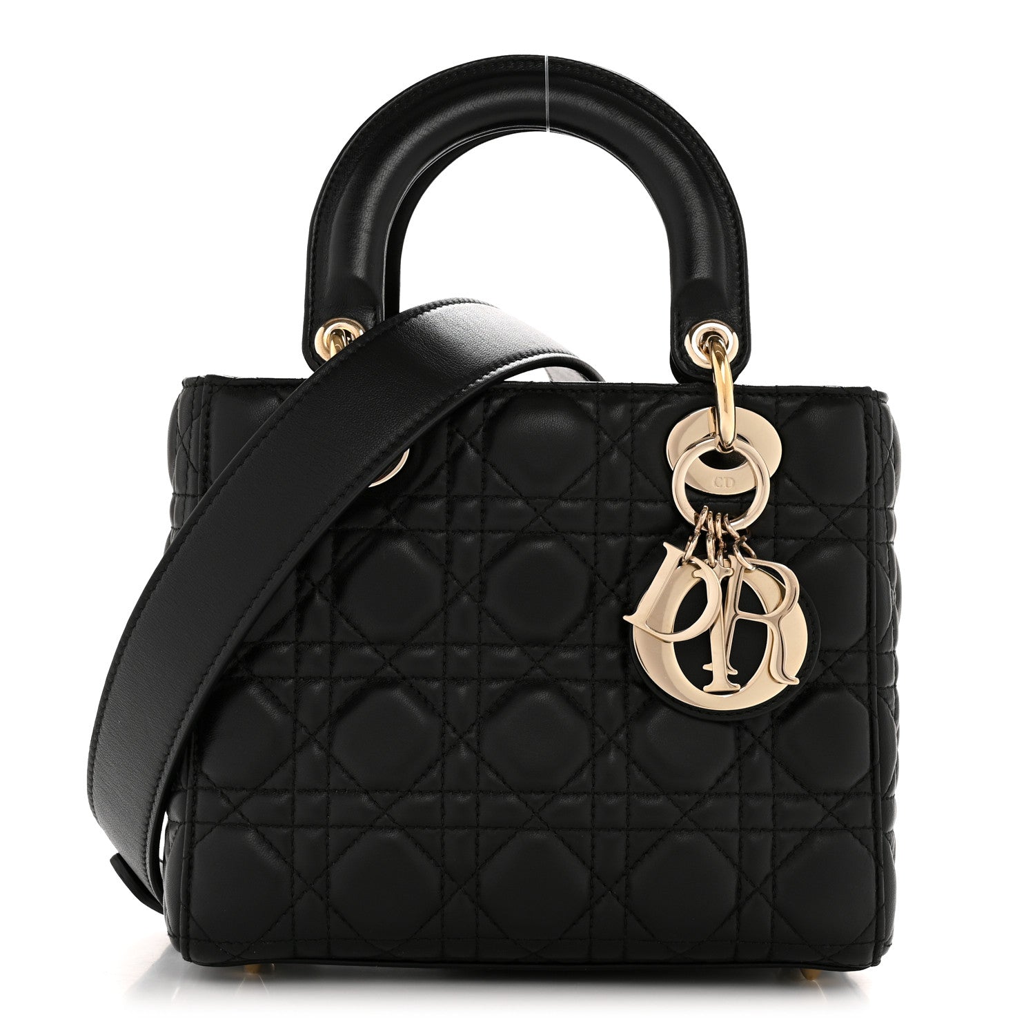 Christian Dior Lambskin Cannage Small Lucky Badges My Lady Dior Black 1 of 14