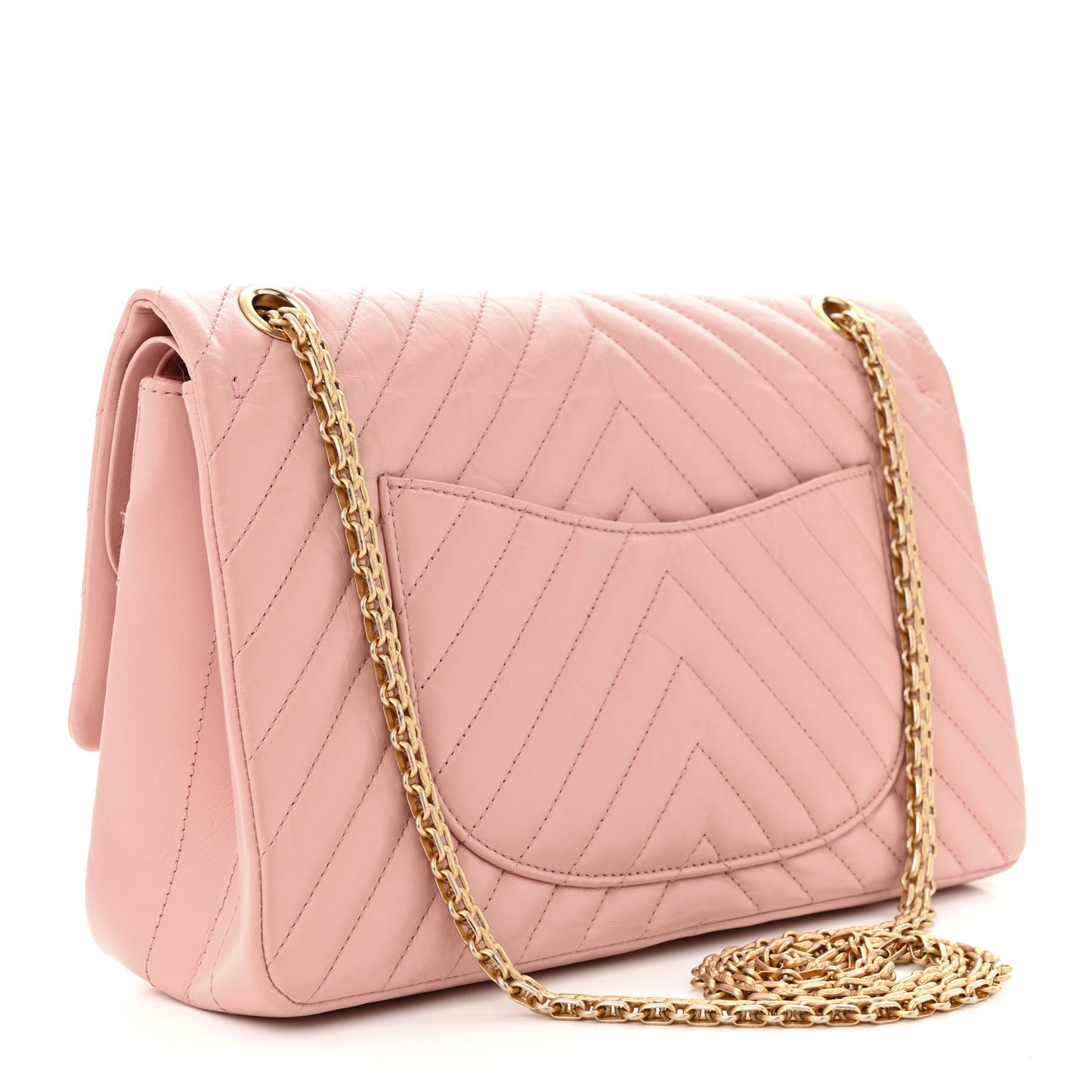 Aged Calfskin Chevron Quilted 2.55 Reissue 226 Flap Light Pink