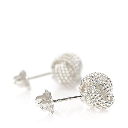 Tiffany Sterling Silver Twist Knot Earrings 3 of 4