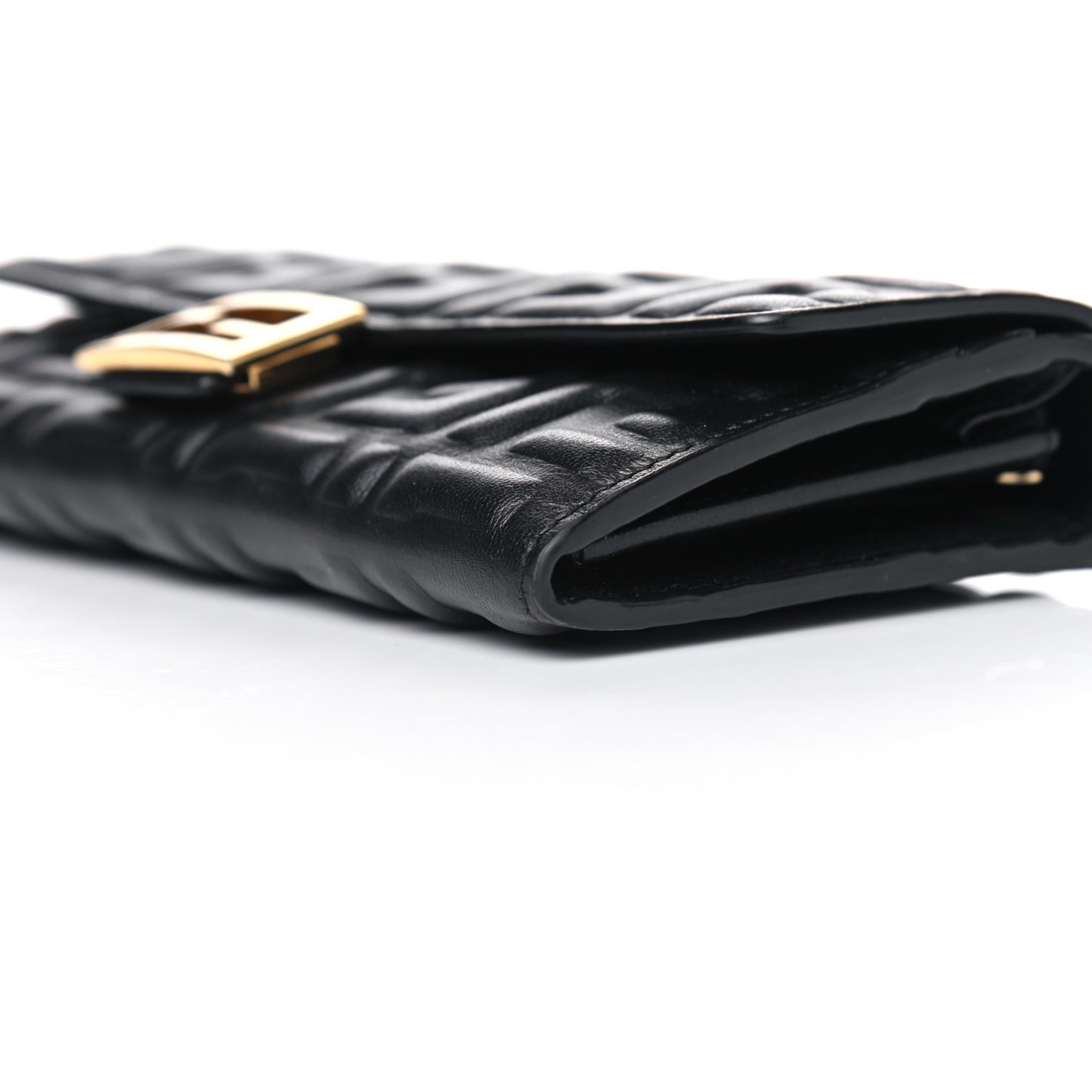 Nappa Matisse FF Embossed Continental Wallet On Chain Black