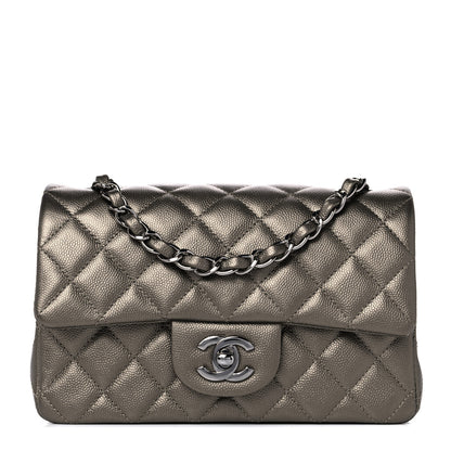 Chanel Iridescent Caviar Quilted Mini Rectangular Flap Bronze 1 of 9